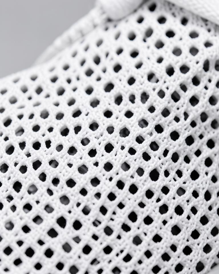 Mesh sneaker material close-up