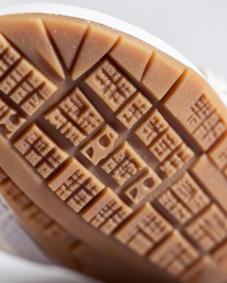 Rubber sneaker material close-up