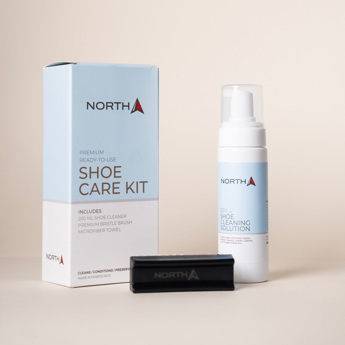 North Premium Ready-to-Use Shoe Care Kit – All-in-One Solution